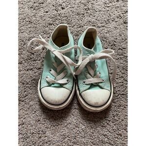Girls Mint Converse All Star Shoes